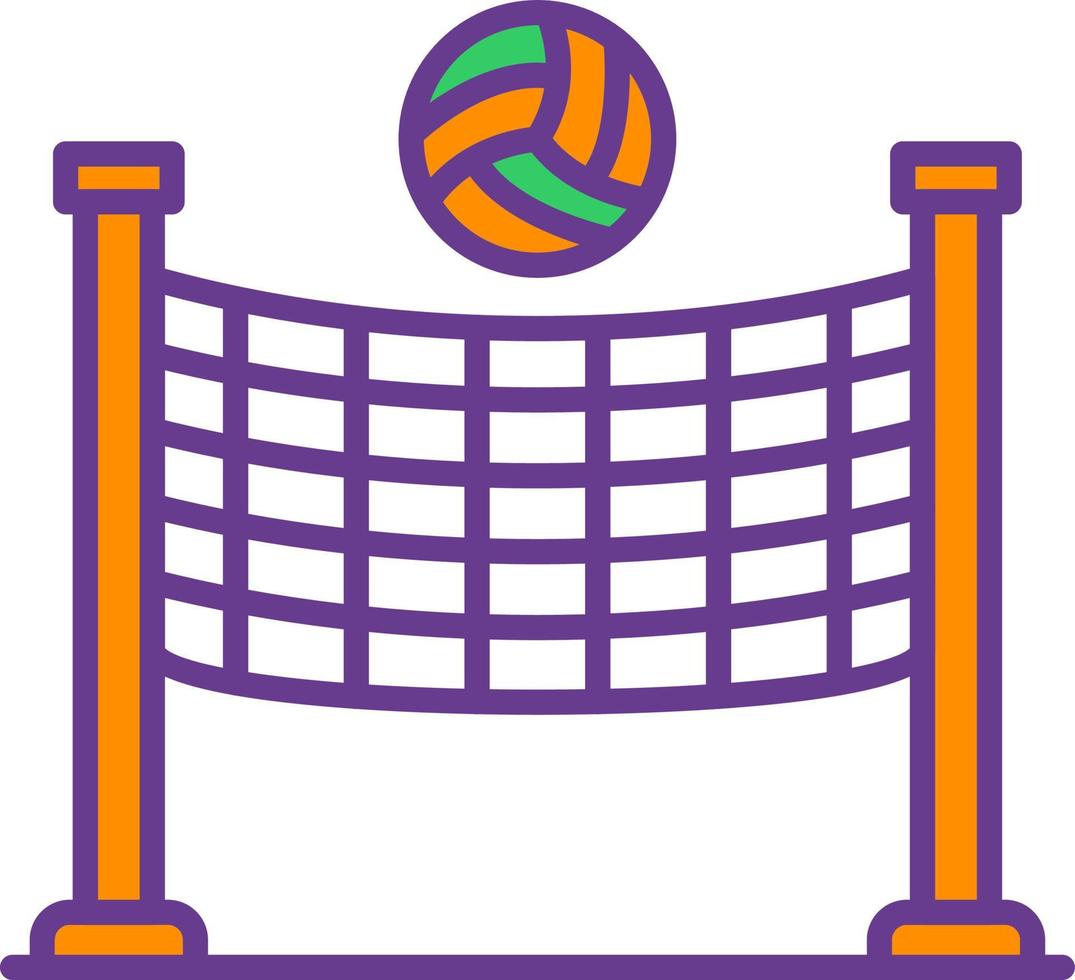 Volleyball kreatives Icon-Design vektor