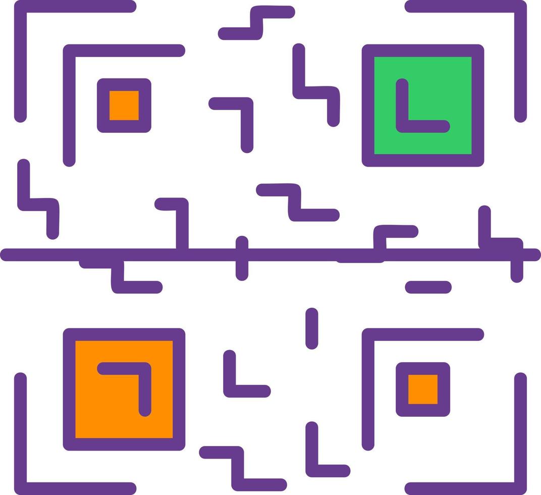 QR-Code kreatives Icon-Design vektor