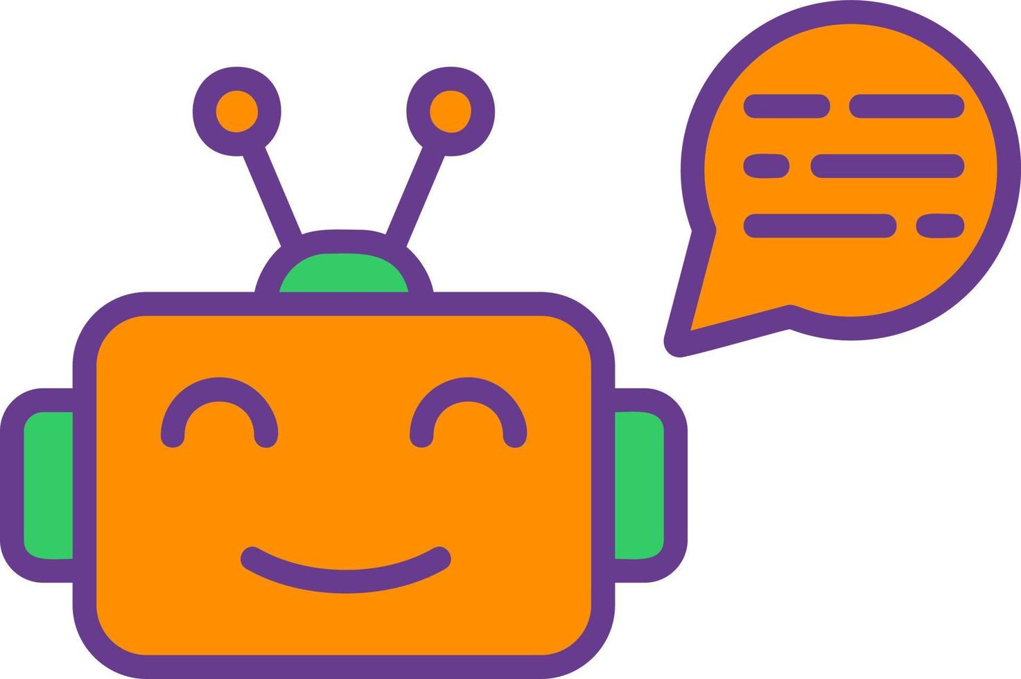 chatbot kreativ ikon design vektor