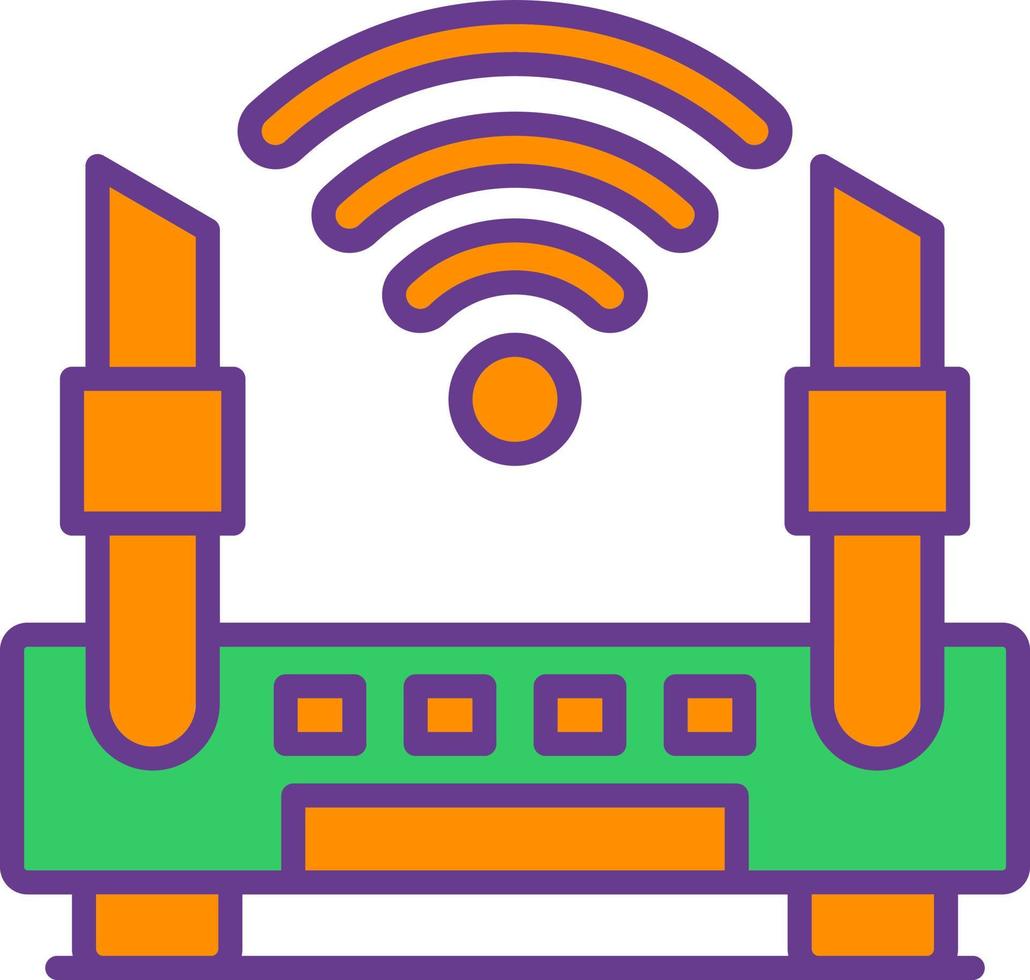 WLAN-Router kreatives Icon-Design vektor