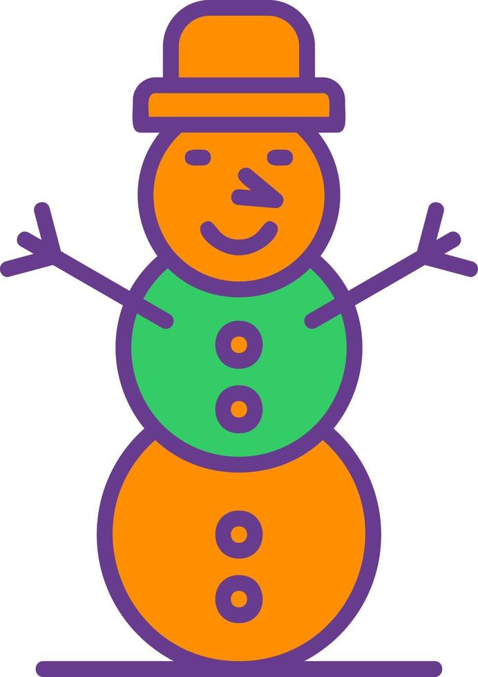 Schneemann kreatives Icon-Design vektor