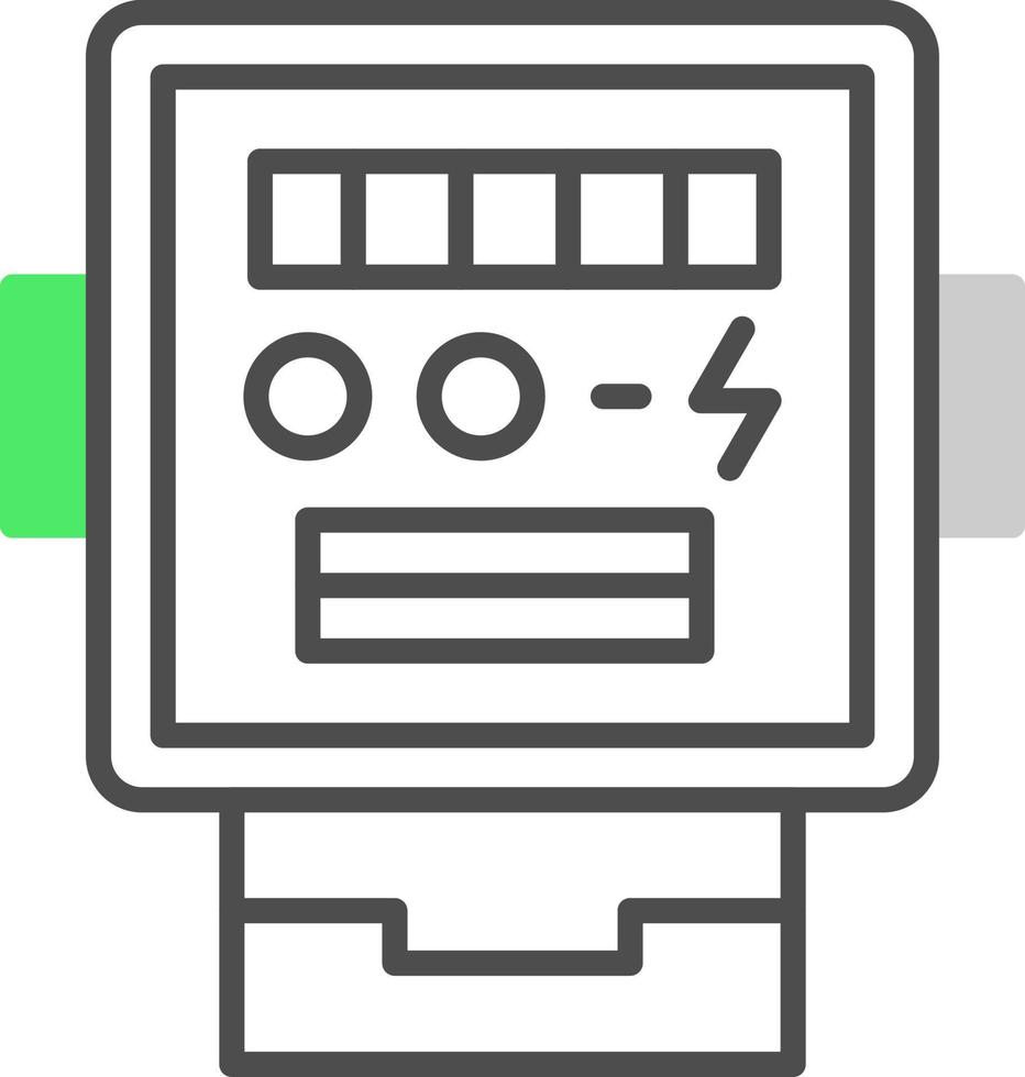 Stromzähler kreatives Icon-Design vektor