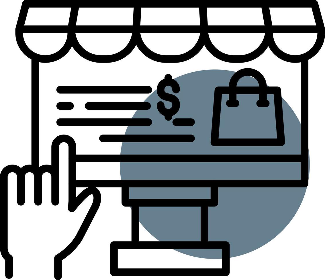 Online-Shopping kreatives Icon-Design vektor
