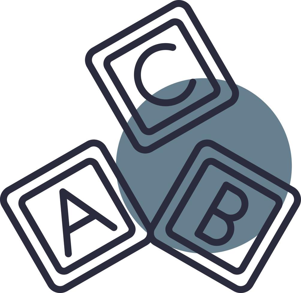 ABC-Block kreatives Icon-Design vektor