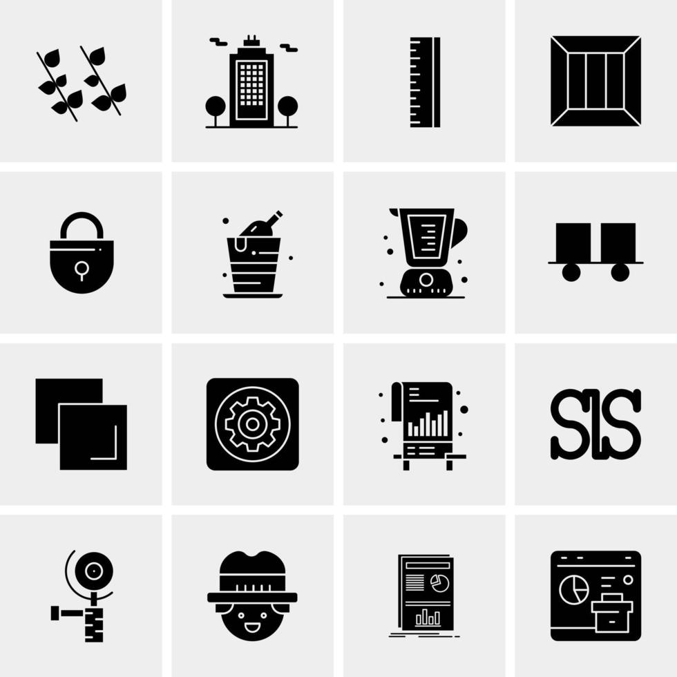 16 universelle Business-Icons Vektor kreative Icon-Illustration zur Verwendung in Web- und Mobilprojekten