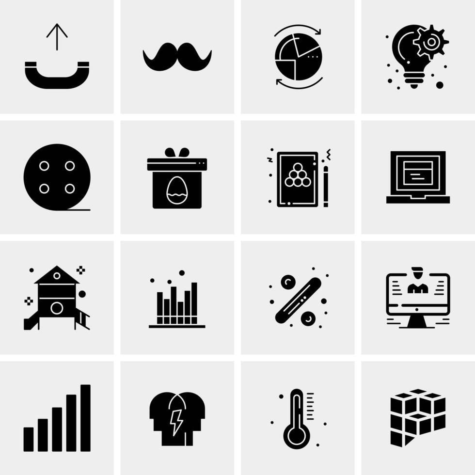 16 universelle Business-Icons Vektor kreative Icon-Illustration zur Verwendung in Web- und Mobilprojekten