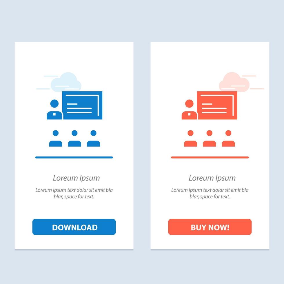 teamarbeit geschäft menschlich führung management blau und rot jetzt herunterladen und kaufen web-widget-kartenvorlage vektor