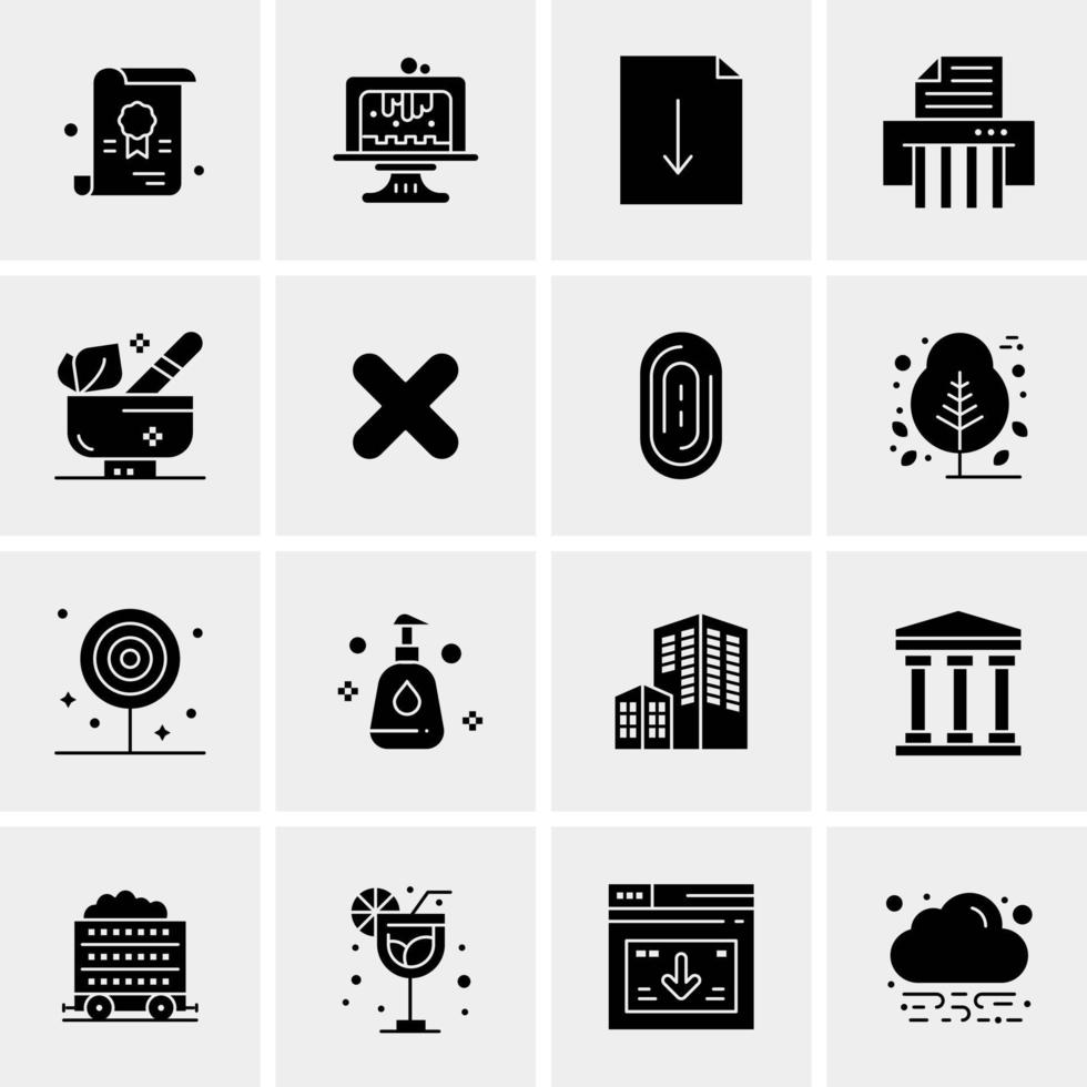 16 universelle Business-Icons Vektor kreative Icon-Illustration zur Verwendung in Web- und Mobilprojekten