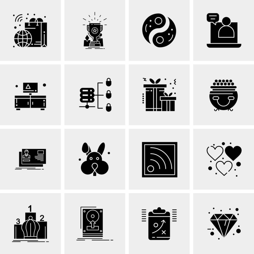 16 universelle Business-Icons Vektor kreative Icon-Illustration zur Verwendung in Web- und Mobilprojekten