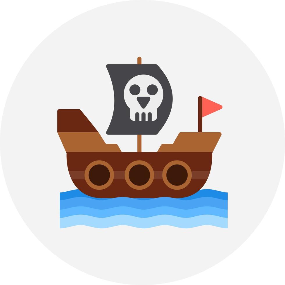 Piratenschiff kreatives Icon-Design vektor