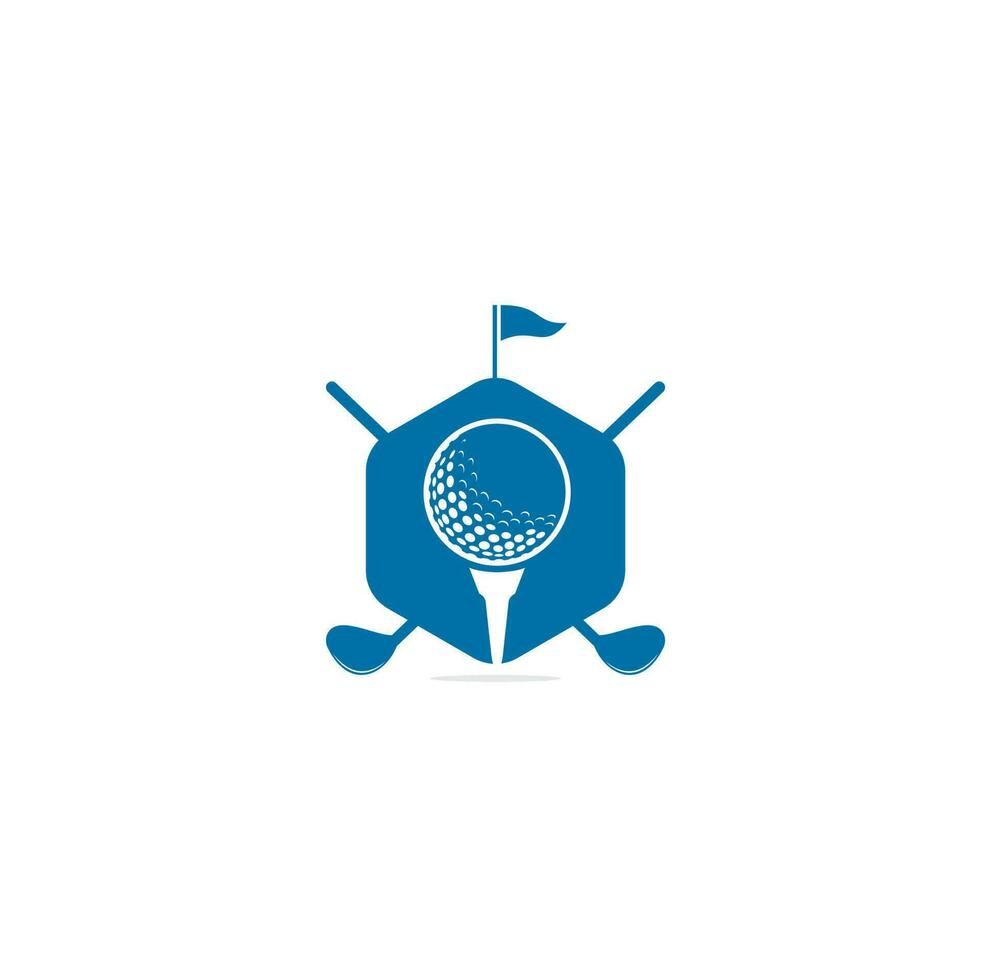 modern golf bricka logotyp vektor. golf klubb logotyp design mall. etiketter och emblem. golf logotyp vektor