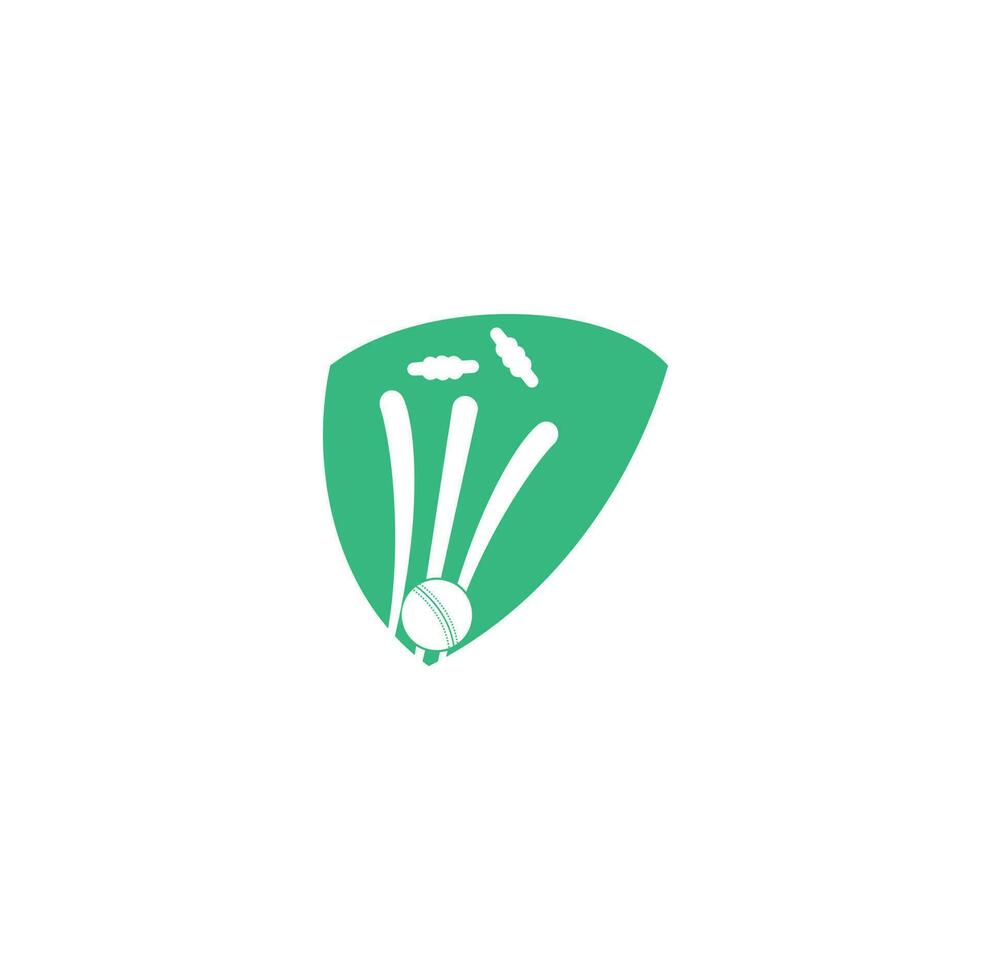 cricket wickets och boll logotyp. grind och bails logotyp, Utrustning tecken. cricket mästerskap logotyp. modern sport emblem vektor illustration. cricket logotyp