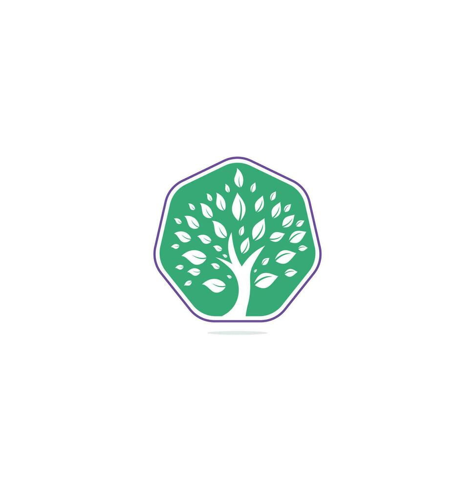 grön träd logotyp design. abstrakt organisk element vektor design. ekologi Lycklig liv logotyp begrepp ikon.