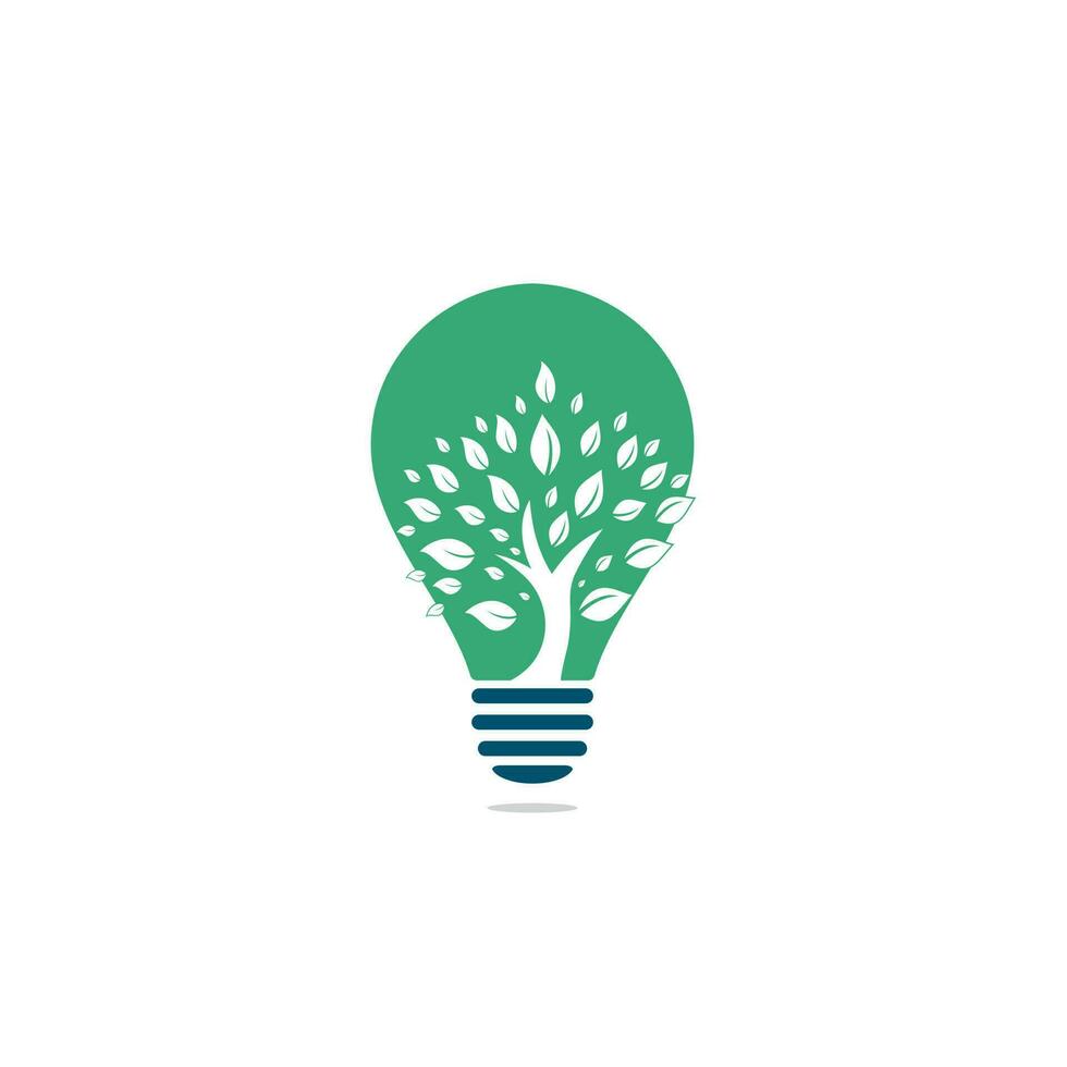 grünes Baumzwiebelform-Konzept-Logo-Design. abstraktes organisches Elementvektordesign. Ökologie glückliches Leben Logo Konzept Symbol. Baum-Logo-Design vektor