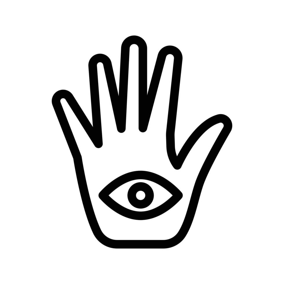 hamsa-vektorillustration auf einem hintergrund. hochwertige symbole. vektorikonen für konzept und grafikdesign. vektor