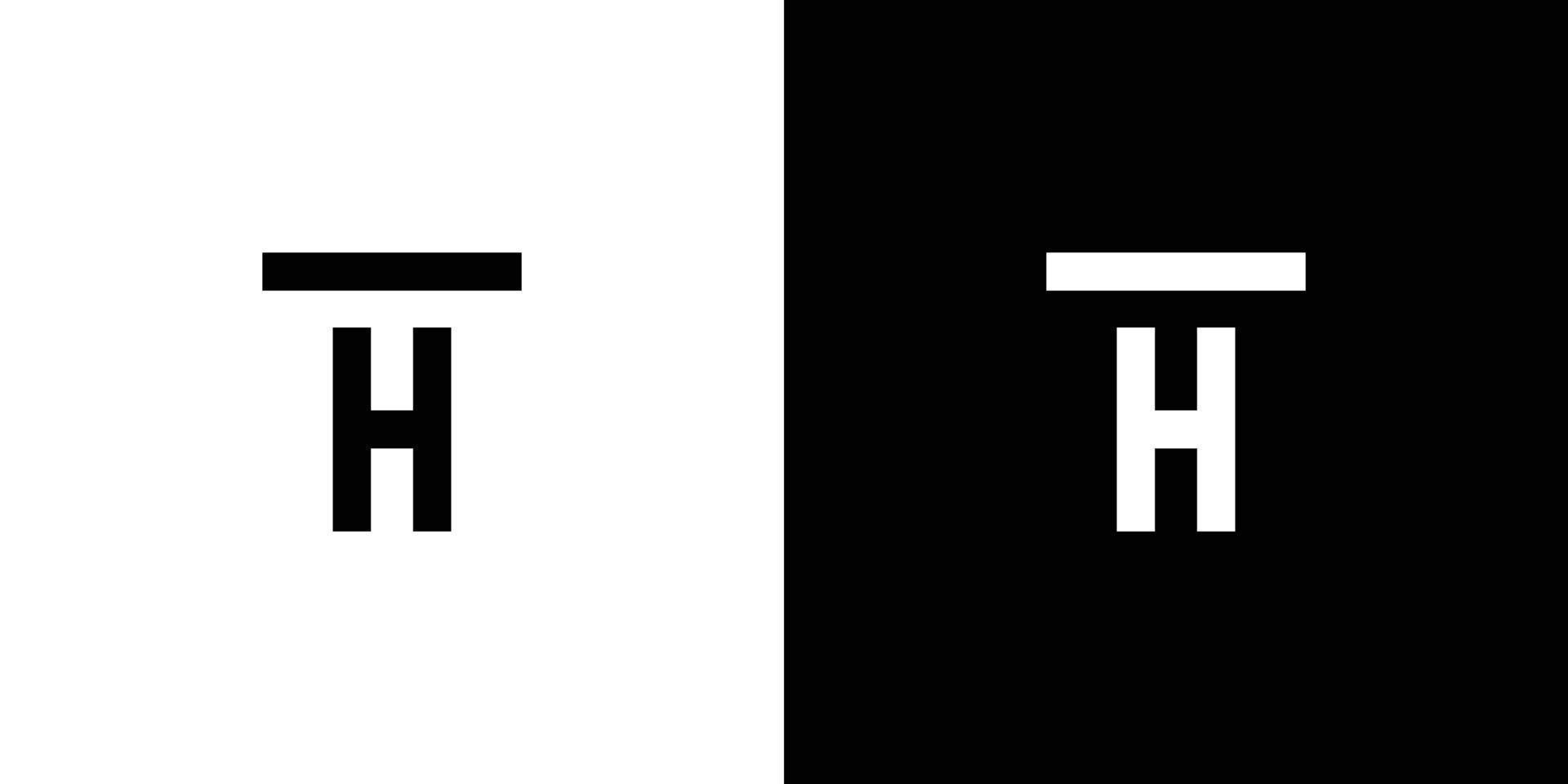 modern och stark brev th initialer logotyp design 2 vektor