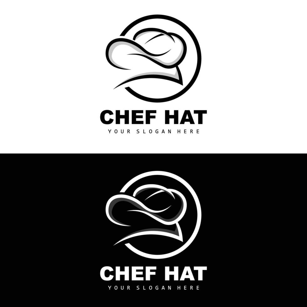 kock hatt logotyp, restaurang kock vektor, design för restaurang, catering, delikatessbutik, bageri vektor