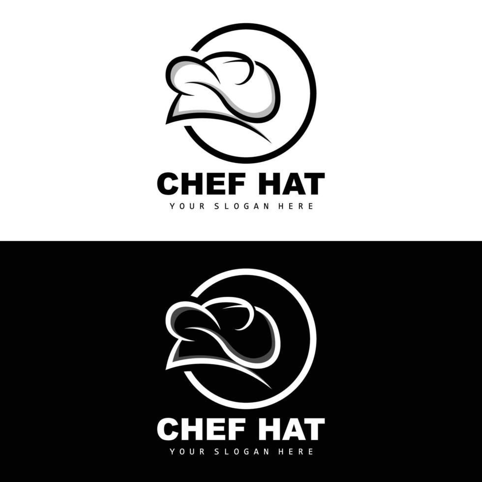 kock hatt logotyp, restaurang kock vektor, design för restaurang, catering, delikatessbutik, bageri vektor