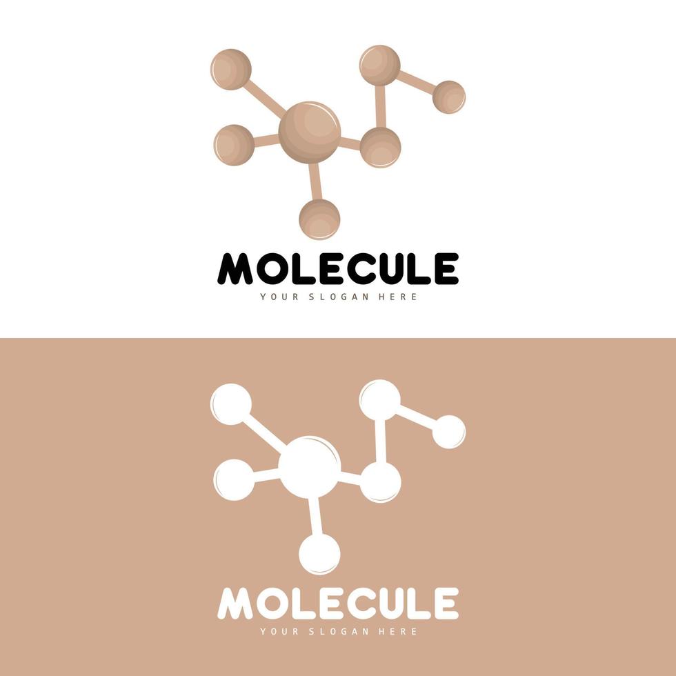 nervcell logotyp, molekyl logotyp design, vektor och, mall illustration