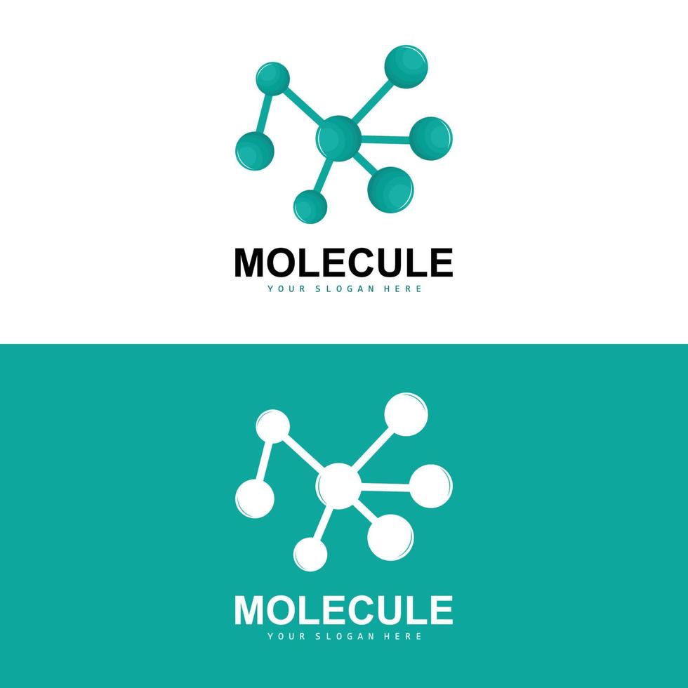 Neuronenlogo, Moleküllogodesign, Vektor und Vorlagenillustration