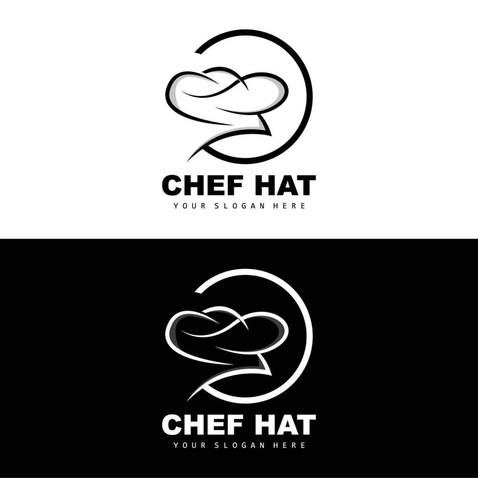 kock hatt logotyp, restaurang kock vektor, design för restaurang, catering, delikatessbutik, bageri vektor