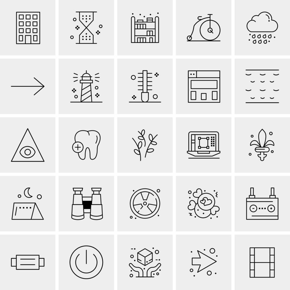 25 universelle Business-Icons Vektor kreative Icon-Illustration zur Verwendung in Web- und Mobilprojekten