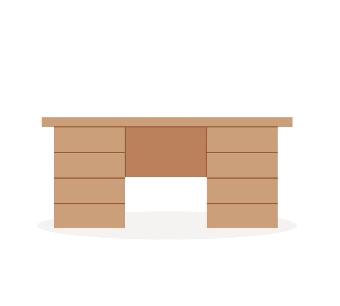 Schreibtisch oder Tisch. Business-Innenarchitektur-Elemente. Vektor-Illustration. vektor