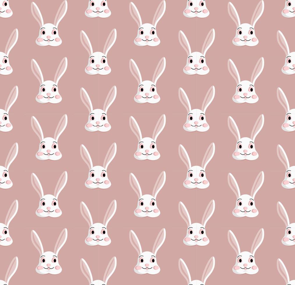 påsk söt tecknad serie kanin sömlös mönster. eps 10 vektor