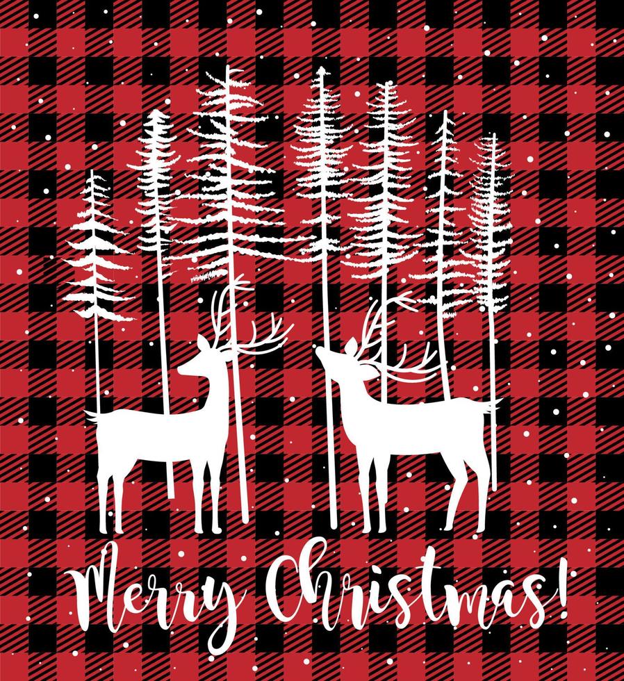 weihnachts- und neujahrsmuster bei buffalo plaid. festlicher hintergrund für design und druck vektor