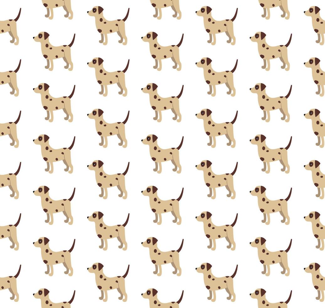 vektornahtloses muster mit niedlichen karikaturhundewelpen. kann als hintergrund, tapete, stoff und für andere design.französische bulldoggenmuster verwendet werden vektor