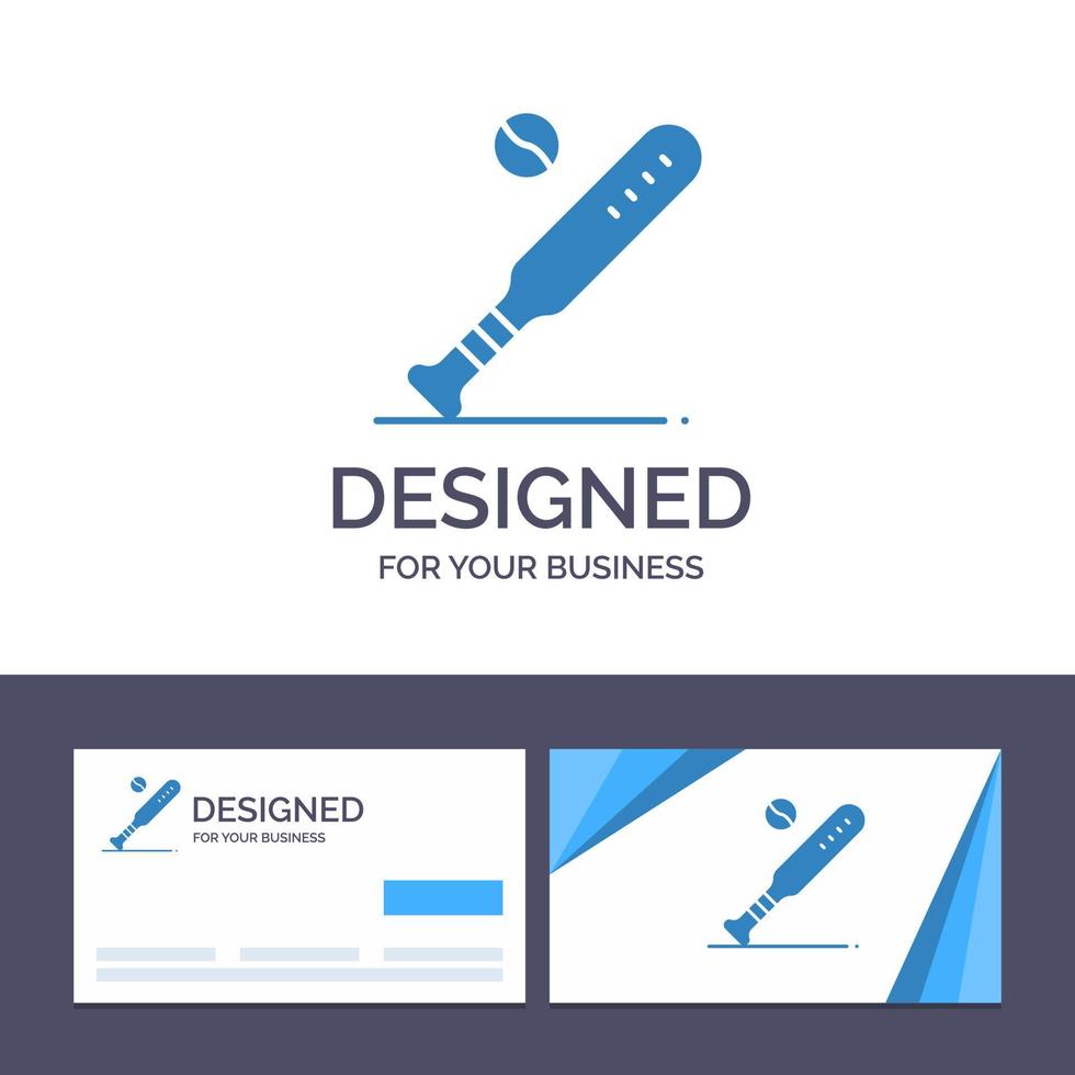 kreativ företag kort och logotyp mall boll baseboll fladdermus sporter USA vektor illustration