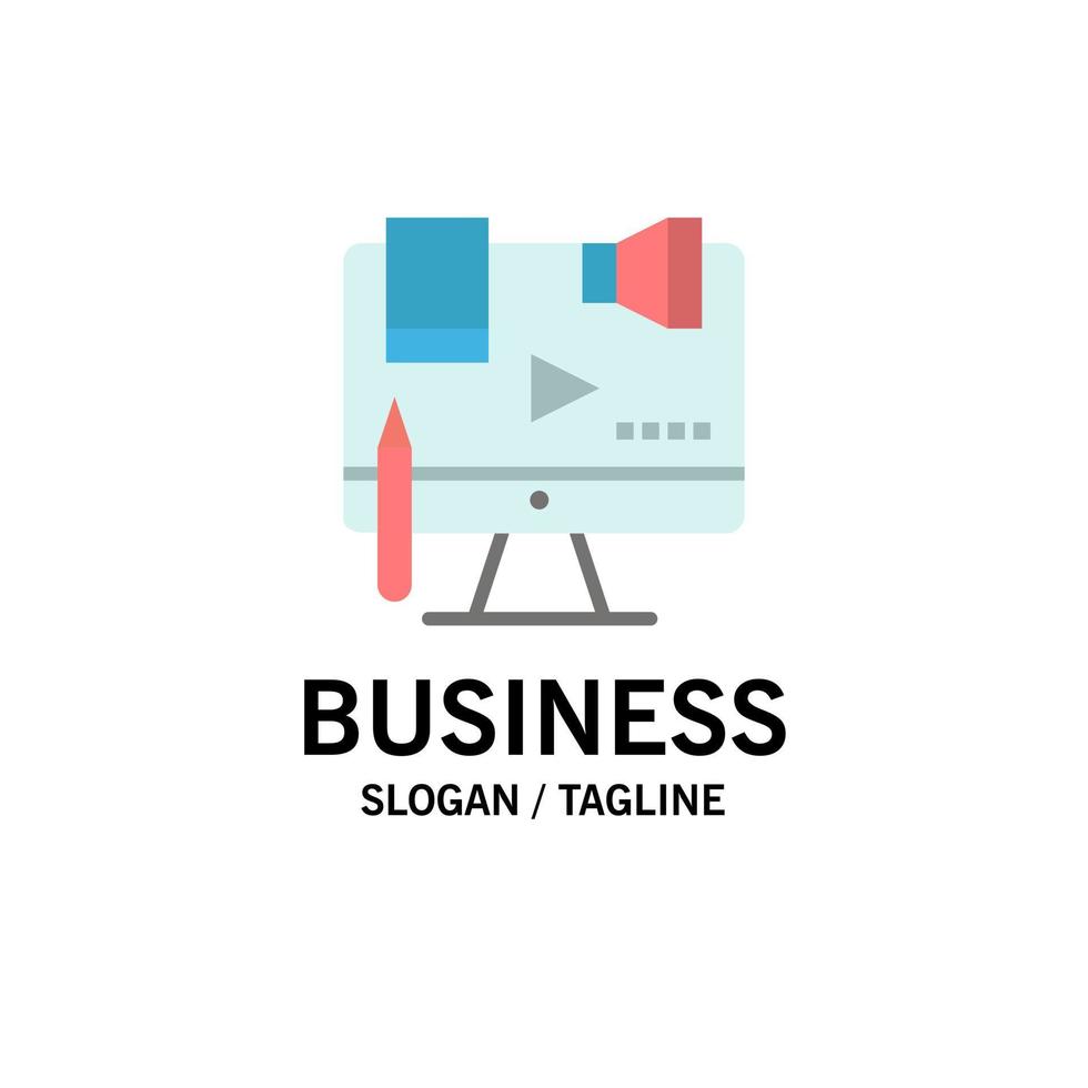 Business Content Copyright Digital Law Business Logo Vorlage flache Farbe vektor