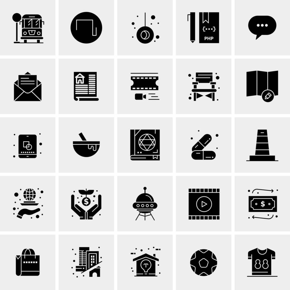 25 universelle Business-Icons Vektor kreative Icon-Illustration zur Verwendung in Web- und Mobilprojekten