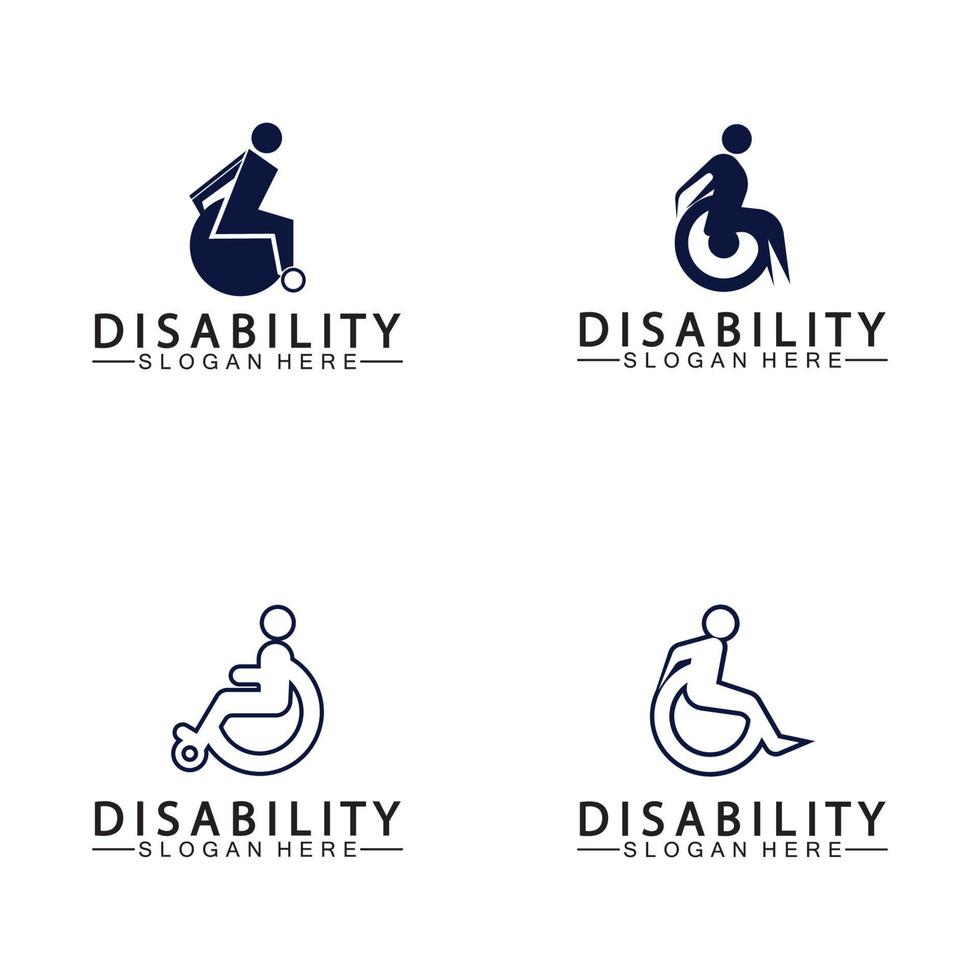 passionerad handikapp människor Stöd logotyp. hjul stol logotyp illustration. vektor