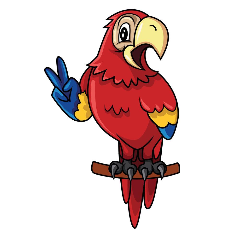 röd papegoja illustration design vektor