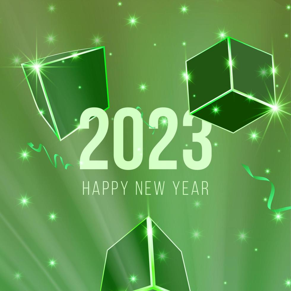 ny år hälsning firande mall design för social media, baner vektor