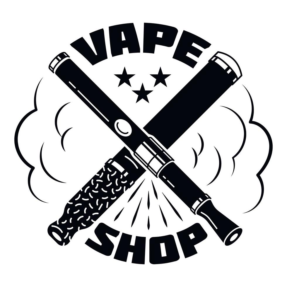 city vape shop logo, einfacher stil vektor