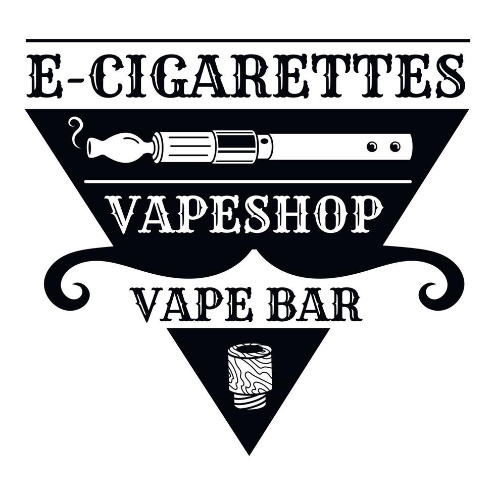 Vape-Bar-Logo, einfacher Stil vektor