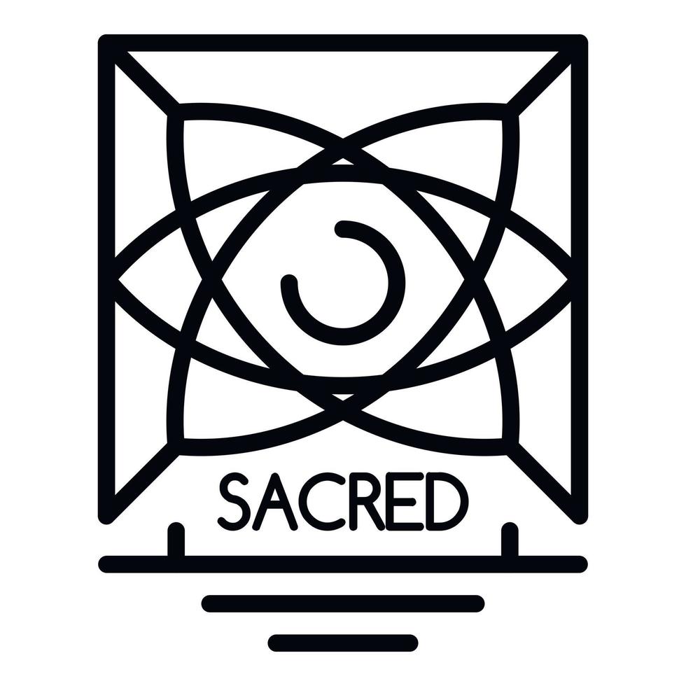 Heilige Alchemie-Ikone, Umrissstil vektor
