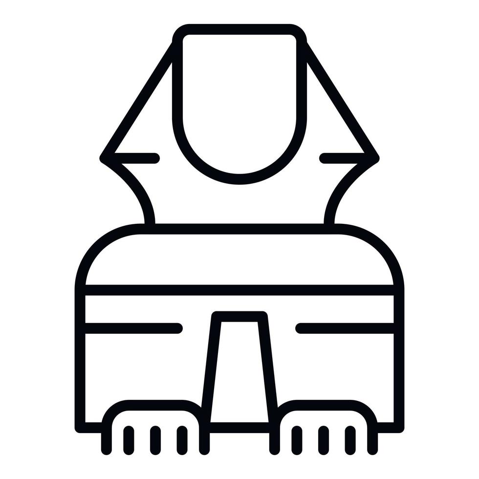 ägyptische Sphinx im vorderen Symbol, Umrissstil vektor