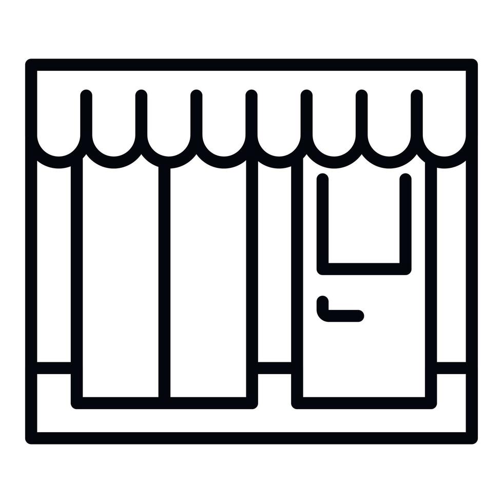 Window Street Shop-Symbol, Umrissstil vektor