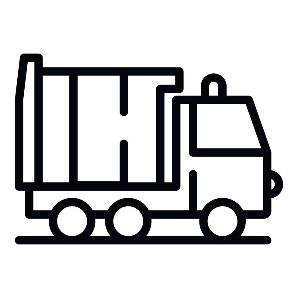 Müllwagen-Symbol, Umrissstil vektor