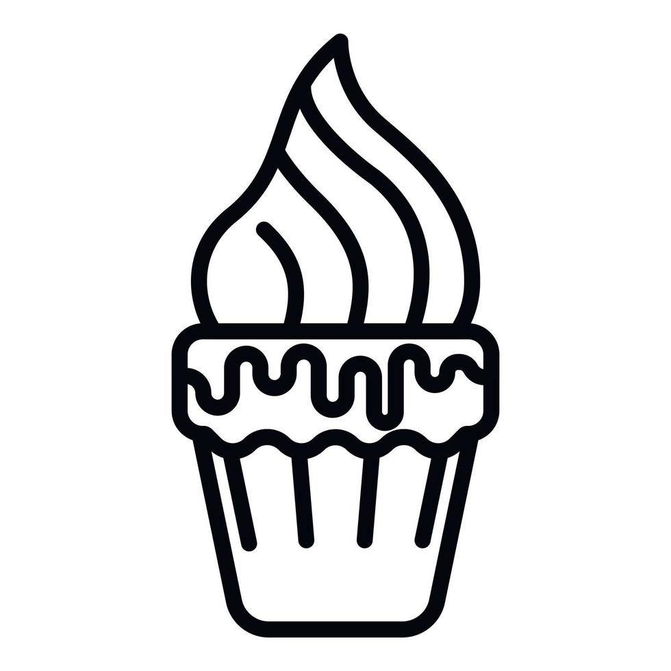 bageri maräng ikon, översikt stil vektor