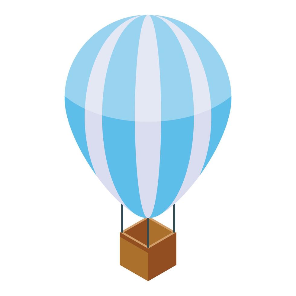 Heißluftballon-Symbol, isometrischer Stil vektor
