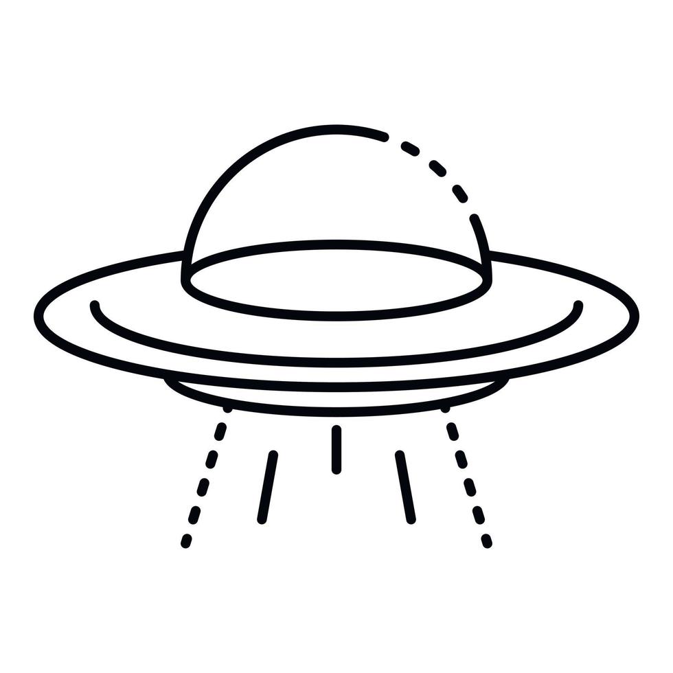 ufo-symbol, umrissstil vektor