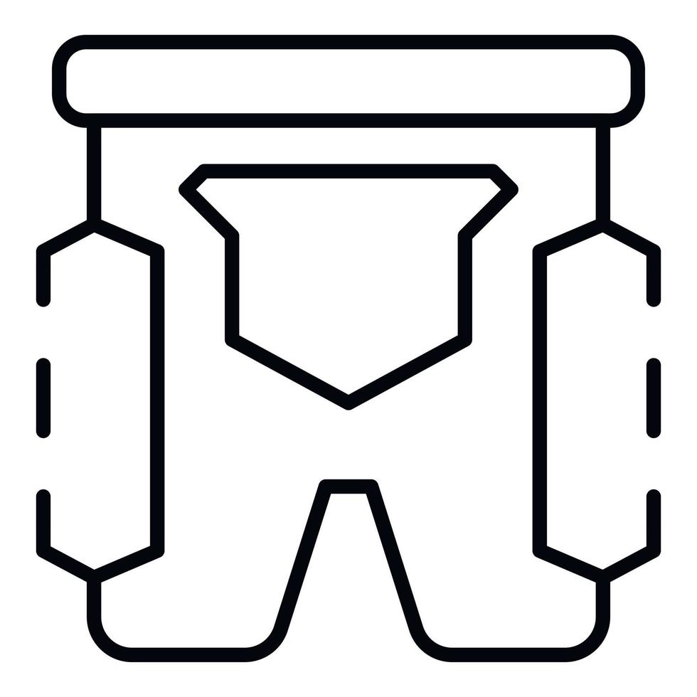 Skishorts-Symbol, Umrissstil vektor