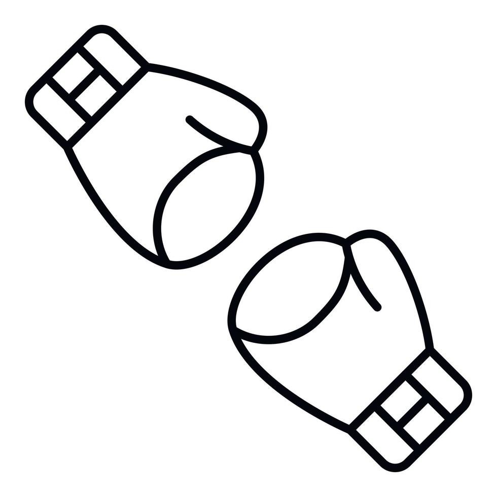 Boxhandschuhe-Symbol, Umrissstil vektor