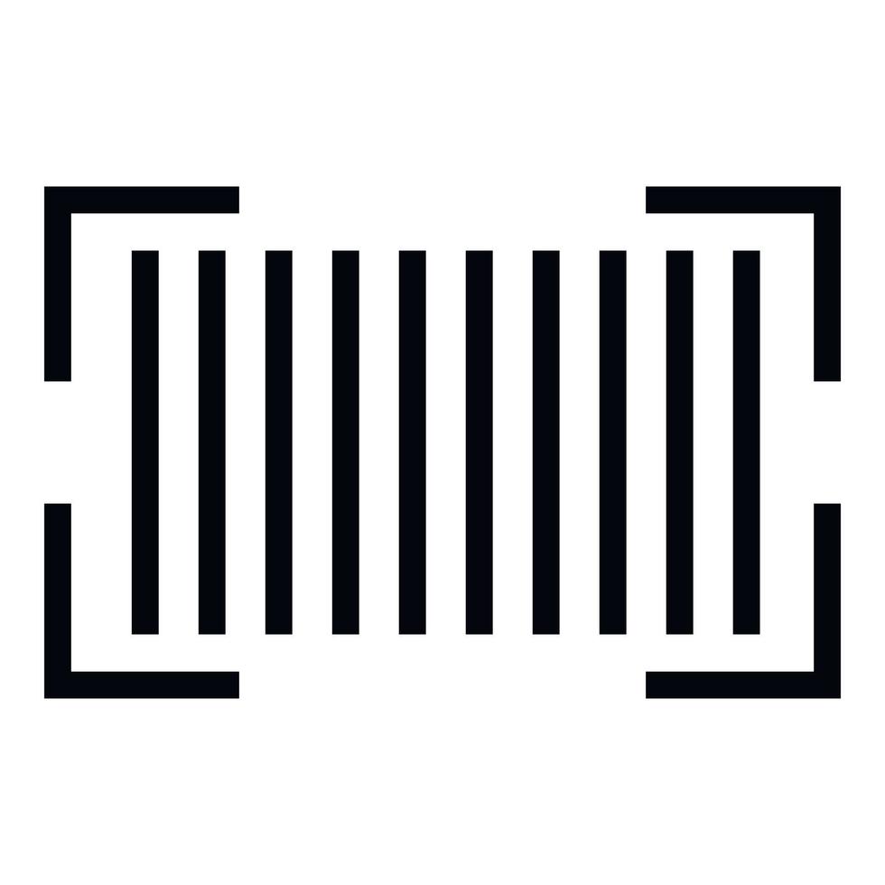 Barcode-Scan-Symbol, Umrissstil vektor