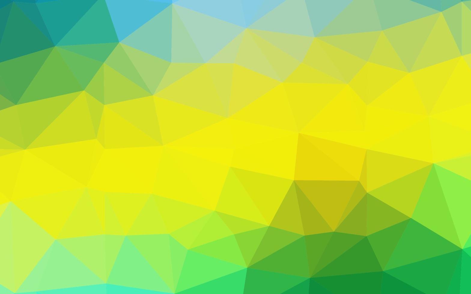 mörkgrön, gul vektor triangel mosaik mall.