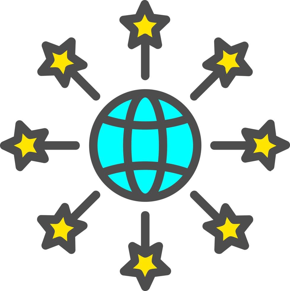 globalt nätverk vektor ikon